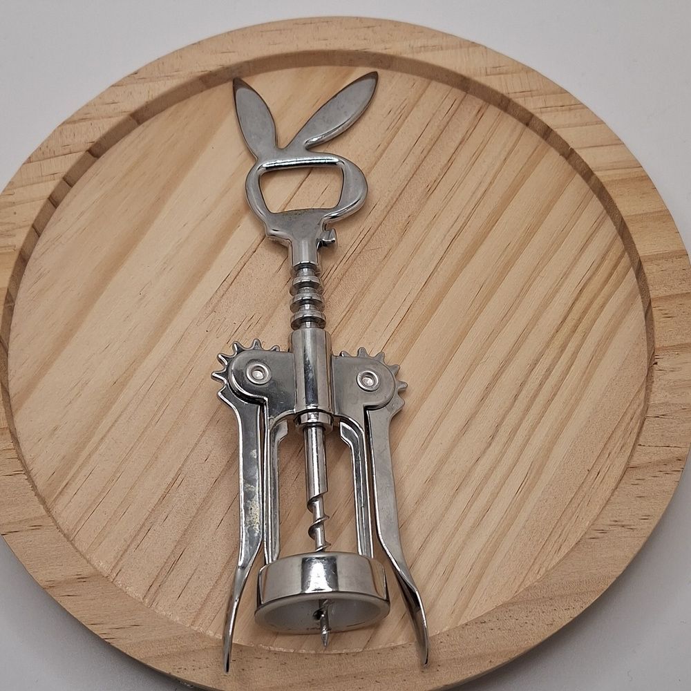 Silver Rabbit Ears Corkscrew - Picture 2 of 4